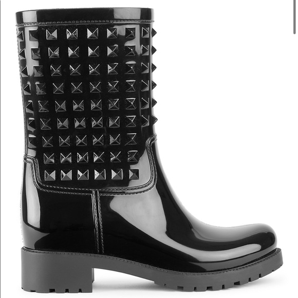 Nwt Womens Valentino Rockstud Rainboots 